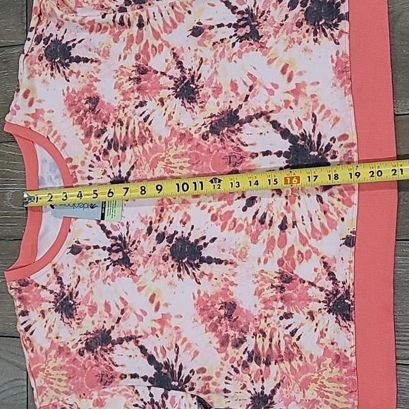 Ideology Tie Dye Elbow Sleeve Crew Neck Top Size XL - Picture 9 of 11